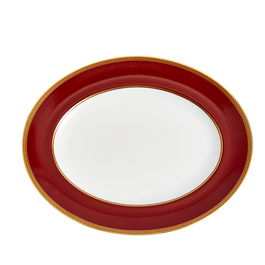 Wedgwood Fuente Oval Renaissance Red 35 cm